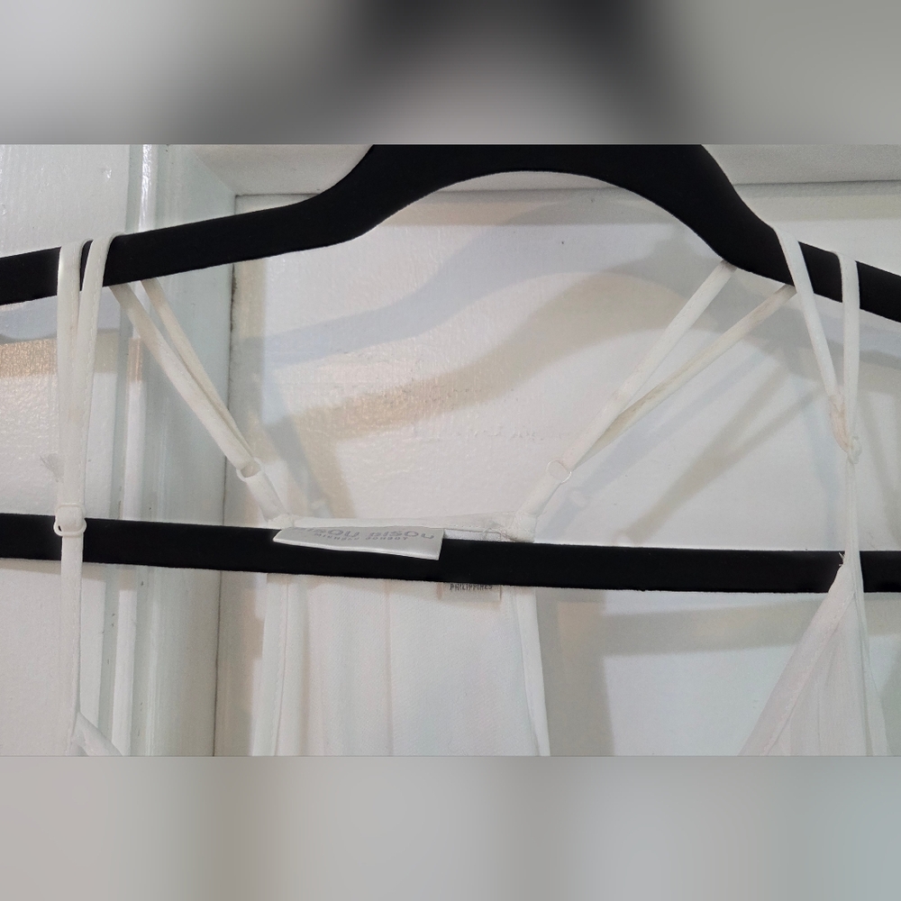 Women's Bisou Bisou Maxi Pleated White With Flower Design, Size 16 - Picture 6 of 15
